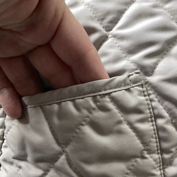 Burberry Jacket Toddler 2T Beige Diamond Quilted Snap Novacheck Lining - Picture 5 of 10